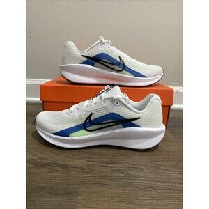 Nike Downshifter 13 Mens Sz 10.5 Running Shoes White Blue Black FD6454-103